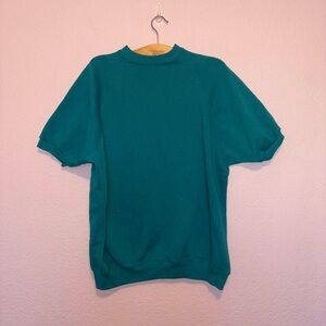 Vintage XL Teal Short Sleeve Sweatshirt